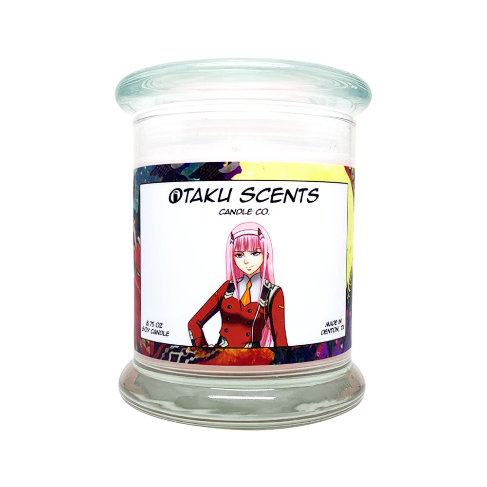 Zero Two (Code 002) - Anime Inspired Soy Candle - Otaku Scents